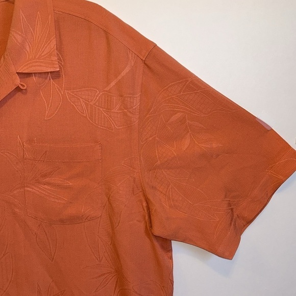 Tommy Bahama Soft Coral Bird of Paradise Silk Button Down Shirt Men’s Large - Picture 5 of 8